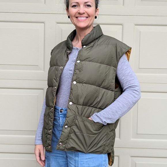 VINTAGE DOWN PUFFER VEST 1970's comfy - Picture 2 of 11